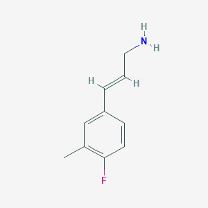 molecular formula C10H12FN B13647562 3-(4-Fluoro-3-methylphenyl)prop-2-en-1-amine 