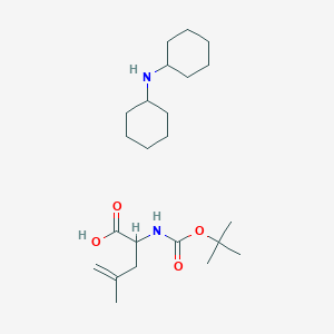 molecular formula C23H42N2O4 B13647716 Boc-4,5-dehydro-L-leucine dicyclohexylammonium salt 