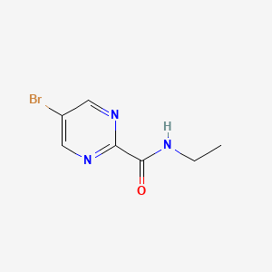 molecular formula C7H8BrN3O B13647728 5-Bromo-N-ethylpyrimidine-2-carboxamide 