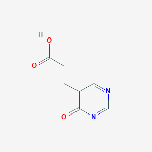 molecular formula C7H8N2O3 B13647794 3-(4-Oxo-4,5-dihydropyrimidin-5-yl)propanoic acid 