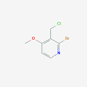 molecular formula C7H7BrClNO B13647824 2-Bromo-3-(chloromethyl)-4-methoxypyridine 
