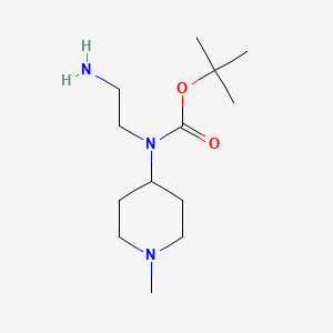 molecular formula C13H27N3O2 B13647872 tert-butyl N-(2-aminoethyl)-N-(1-methylpiperidin-4-yl)carbamate 