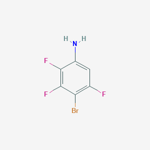 molecular formula C6H3BrF3N B13647886 4-Bromo-2,3,5-trifluoroaniline 