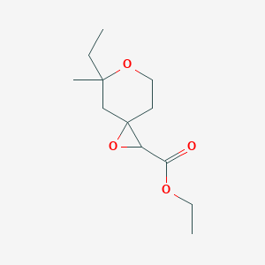 molecular formula C12H20O4 B13647923 Ethyl 5-ethyl-5-methyl-1,6-dioxaspiro[2.5]octane-2-carboxylate 