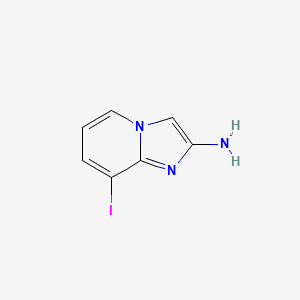 molecular formula C7H6IN3 B13648147 8-Iodoimidazo[1,2-a]pyridin-2-amine 