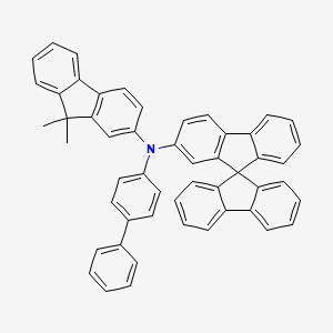 molecular formula C52H37N B13648191 N-([1,1'-biphenyl]-4-yl)-N-(9,9-dimethyl-9H-fluoren-2-yl)-9,9'-spirobi[fluoren]-2-amine 