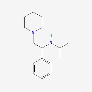 molecular formula C16H26N2 B13648201 N-(1-phenyl-2-piperidin-1-ylethyl)propan-2-amine 