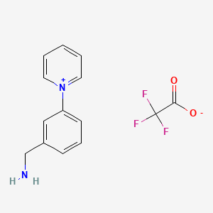 molecular formula C14H13F3N2O2 B13648225 1-(3-(Aminomethyl)phenyl)pyridin-1-ium 2,2,2-trifluoroacetate 