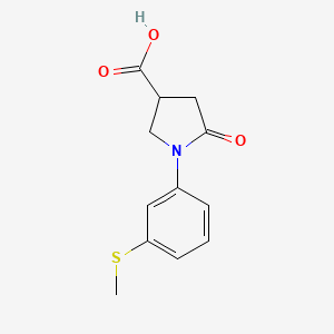 1-[3-(Methylsulfanyl)phenyl]-5-oxopyrrolidine-3-carboxylic acid