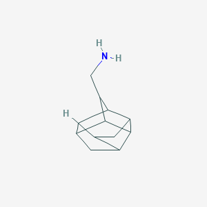 molecular formula C12H17N B13648258 Pentacyclo[6.3.0.0^{2,6}.0^{3,10}.0^{5,9}]undecan-4-ylmethanamine 