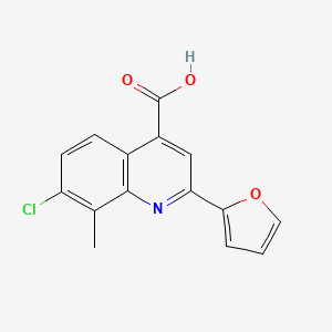 7-Chloro-2-(furan-2-yl)-8-methylquinoline-4-carboxylic acid