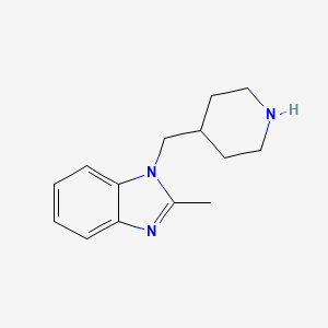 molecular formula C14H19N3 B13648280 2-Methyl-1-(piperidin-4-ylmethyl)-1h-benzo[d]imidazole 