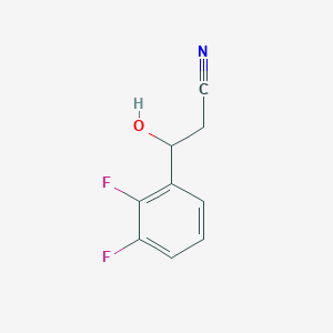 molecular formula C9H7F2NO B13648299 3-(2,3-Difluorophenyl)-3-hydroxypropanenitrile 