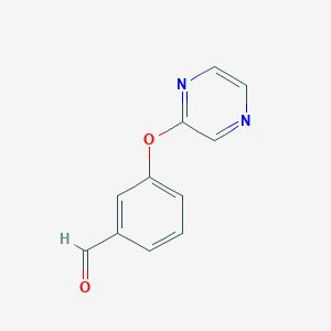 molecular formula C11H8N2O2 B1364830 3-(Pyrazin-2-yloxy)benzaldehyde CAS No. 887344-44-7