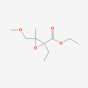 molecular formula C10H18O4 B13648311 Ethyl 2-ethyl-3-(methoxymethyl)-3-methyloxirane-2-carboxylate 