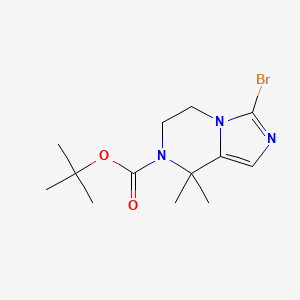 molecular formula C13H20BrN3O2 B13648355 tert-Butyl 3-bromo-8,8-dimethyl-5,6-dihydroimidazo[1,5-a]pyrazine-7(8H)-carboxylate 