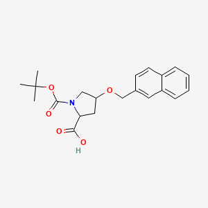 molecular formula C21H25NO5 B13648366 (2S,4R)-Boc-4-(2-naphthylmethoxy)-L-proline 