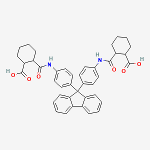 2-[[4-[9-[4-[(2-Carboxycyclohexanecarbonyl)amino]phenyl]fluoren-9-yl]phenyl]carbamoyl]cyclohexane-1-carboxylic acid