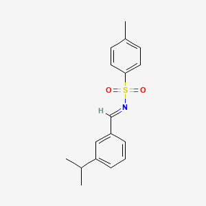 molecular formula C17H19NO2S B13648429 (E)-N-(3-Isopropylbenzylidene)-4-methylbenzenesulfonamide 