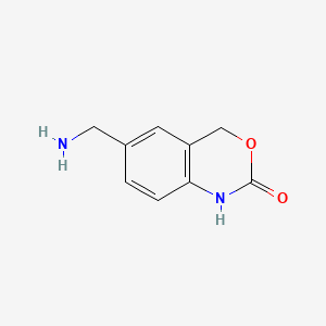 molecular formula C9H10N2O2 B13648437 6-(aminomethyl)-2,4-dihydro-1H-3,1-benzoxazin-2-one 