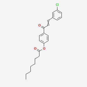molecular formula C23H25ClO3 B1364844 4-[3-(3-Chlorophenyl)acryloyl]phenyl octanoate 