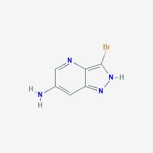 molecular formula C6H5BrN4 B13648466 3-Bromo-1H-pyrazolo[4,3-b]pyridin-6-amine 