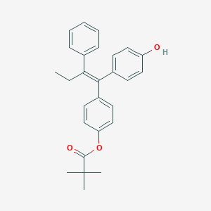molecular formula C27H28O3 B136485 [4-[(E)-1-(4-hydroxyphenyl)-2-phenylbut-1-enyl]phenyl] 2,2-dimethylpropanoate CAS No. 364635-60-9