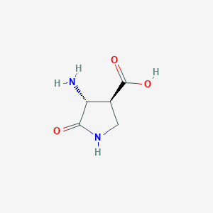 molecular formula C5H8N2O3 B13648515 Rel-(3S,4R)-4-amino-5-oxopyrrolidine-3-carboxylic acid 