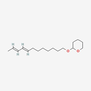molecular formula C17H30O2 B13648595 2-(((8E,10E)-Dodeca-8,10-dien-1-yl)oxy)tetrahydro-2H-pyran CAS No. 37935-49-2
