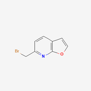 molecular formula C8H6BrNO B13648625 6-(Bromomethyl)furo[2,3-b]pyridine 