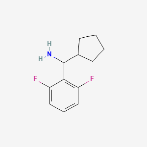 molecular formula C12H15F2N B13648664 Cyclopentyl(2,6-difluorophenyl)methanamine 