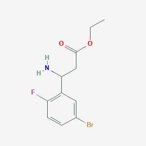 molecular formula C11H13BrFNO2 B1364867 Ethyl 3-amino-3-(5-bromo-2-fluorophenyl)propanoate 