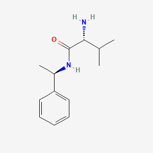 molecular formula C13H20N2O B13648670 (2R)-2-amino-3-methyl-N-[(1R)-1-phenylethyl]butanamide 