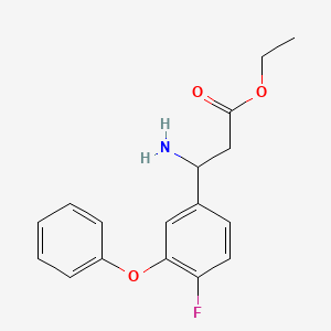 Ethyl 3-amino-3-(4-fluoro-3-phenoxyphenyl)propanoate