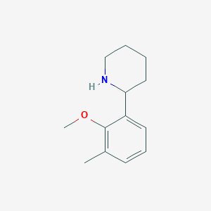 molecular formula C13H19NO B1364873 2-(2-Methoxy-3-methylphenyl)piperidine 