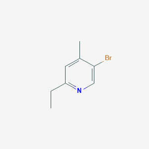 molecular formula C8H10BrN B13648745 5-Bromo-2-ethyl-4-methylpyridine 