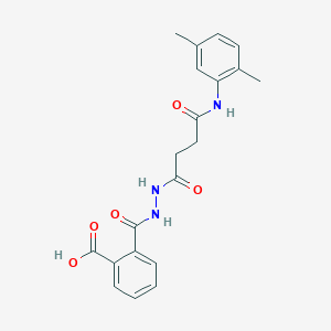 molecular formula C20H21N3O5 B1364876 2-(N-{3-[N-(2,5-dimethylphenyl)carbamoyl]propanoylamino}carbamoyl)benzoic acid 