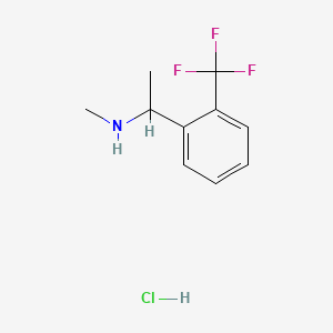 molecular formula C10H13ClF3N B13648786 N-Methyl-1-(2-(trifluoromethyl)phenyl)ethan-1-amine hydrochloride 