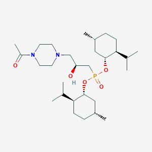 molecular formula C29H55N2O5P B13648812 bis[(1R,2S,5R)-2-isopropyl-5-methylcyclohexyl] [(2S)-3-(4-acetylpiperazin-1-yl)-2-hydroxypropyl]phosphonate 