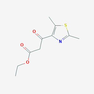 molecular formula C10H13NO3S B13648832 Ethyl 3-(2,5-dimethylthiazol-4-yl)-3-oxopropanoate 