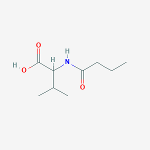 molecular formula C9H17NO3 B13648857 2-Butanamido-3-methylbutanoic acid 