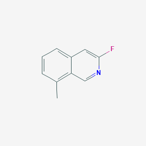 molecular formula C10H8FN B13648862 3-Fluoro-8-methylisoquinoline 