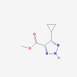 molecular formula C7H9N3O2 B13648865 Methyl 4-cyclopropyl-1H-1,2,3-triazole-5-carboxylate 