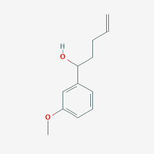 molecular formula C12H16O2 B13648886 1-(3-Methoxyphenyl)pent-4-en-1-ol 