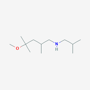 molecular formula C12H27NO B13648889 n-Isobutyl-4-methoxy-2,4-dimethylpentan-1-amine 