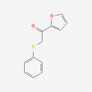 molecular formula C12H10O2S B13648893 1-(Furan-2-yl)-2-(phenylthio)ethan-1-one 
