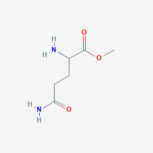molecular formula C6H12N2O3 B13648908 Methyl 2,5-diamino-5-oxopentanoate 