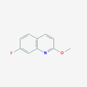 molecular formula C10H8FNO B13648926 7-Fluoro-2-methoxyquinoline 