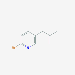 molecular formula C9H12BrN B13648938 2-Bromo-5-isobutylpyridine 