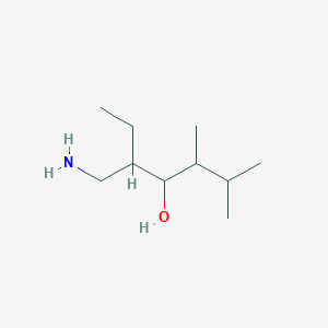 molecular formula C10H23NO B13648942 5-(Aminomethyl)-2,3-dimethylheptan-4-ol 